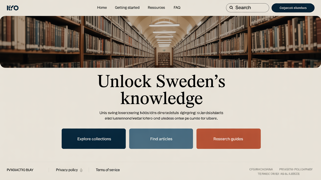 How to Use Sweden’s Digital Libraries for Research and Study