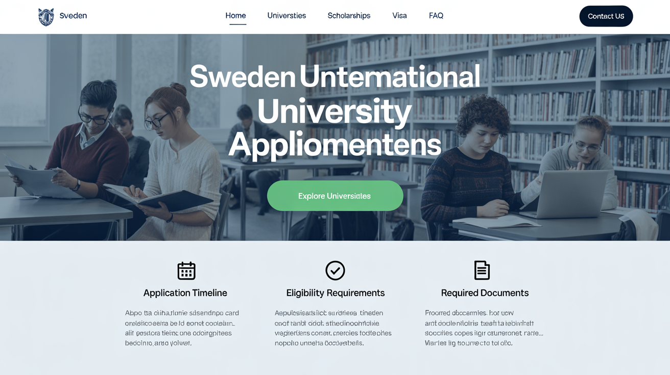 Guide to Sweden University Application Deadlines & Requirements